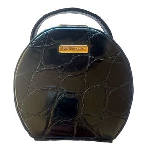 ST JOHN Mini Purse Vintage Black with Gold Tone Chain. Removable chain.
